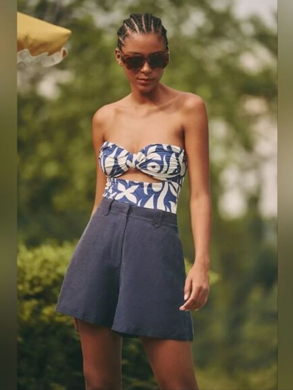 Anthropologie Cala de la Cruz Violeta One-Piece Swimsuit Size Medium NWT
